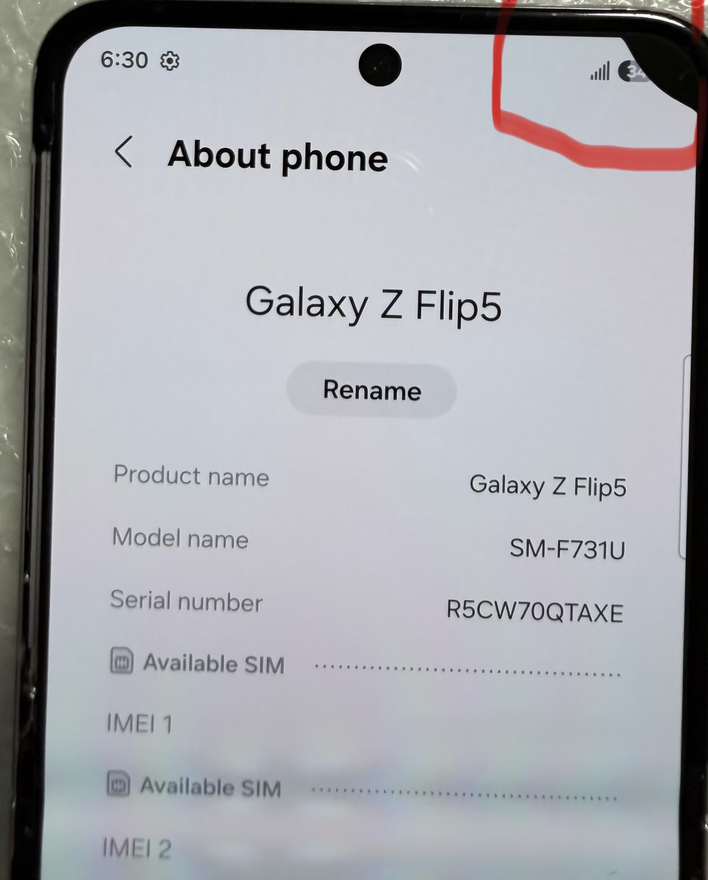 Samsung Galaxy Z Flip 5 512GB Desbloqueado — 100% Funcional · Dos detalles estéticos en pantalla · Chasis impecable + Galaxy Watch Active2 de REGALO - Imagen 32